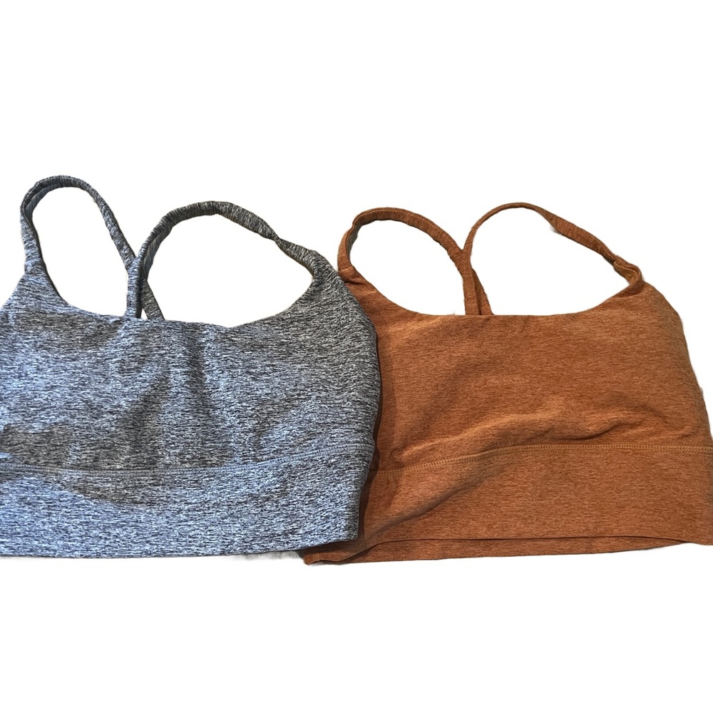 Vuori Gray and Brown Sports Bras